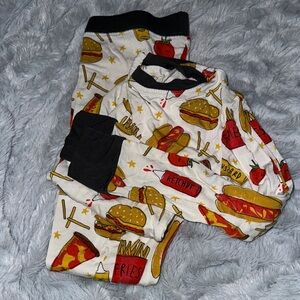 Little Sleepies Red and Yellow Food Print Pajama Set